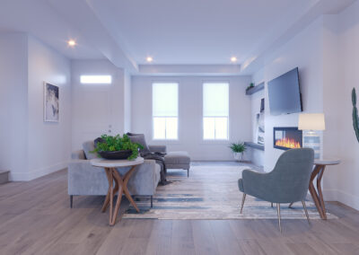 Row Homes - Living Room rendering (Newport)