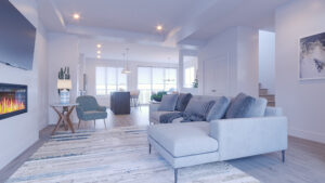 Row Homes - living room rendering Newport