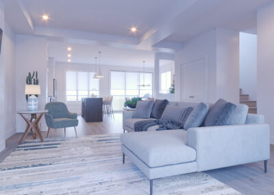 Row Homes - living room rendering Newport